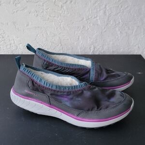 Womens Merrell Pechora Wrap Dragonfly Slip On Shoes Faux Fur Lining Sz 10.5